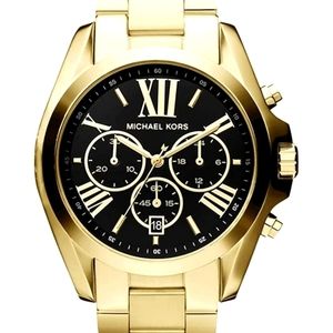 Michael Kors MK-5739 Bradshaw Chronograph Gold Quartz Black Dial Watch
